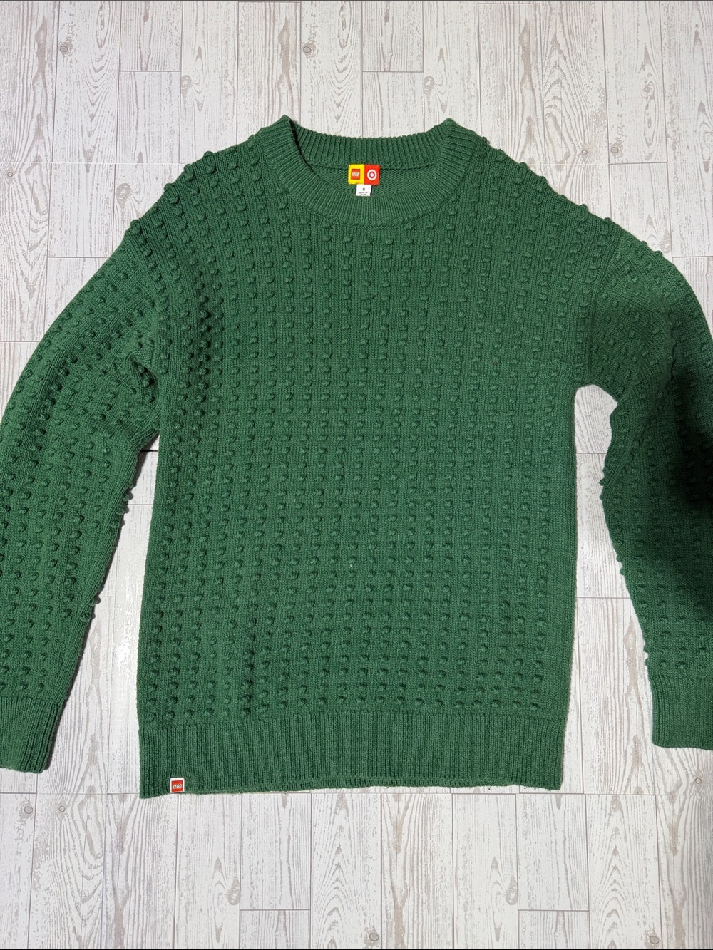 Lego Men's Forest Green Textured Crewneck Sweater